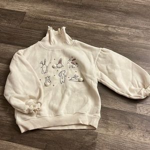 Brand 1st Blue, made in Korea, toddler girls, soft winter sweater.